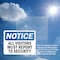 Signmission All Visitors Must Report To Security OSHA Notice Sign, Plastic, 14in W x 10in L, 2PK OS-2PACK-NS-P-1014-L-15240 - alternate 5